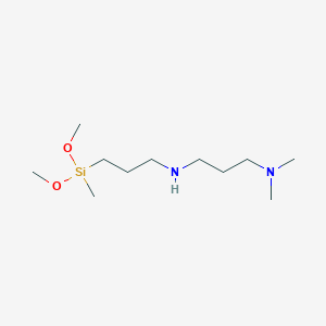 EB-606(N-(γ-二甲氨丙基)-γ-氨丙基甲基二甲氧基硅烷)键线式结构图